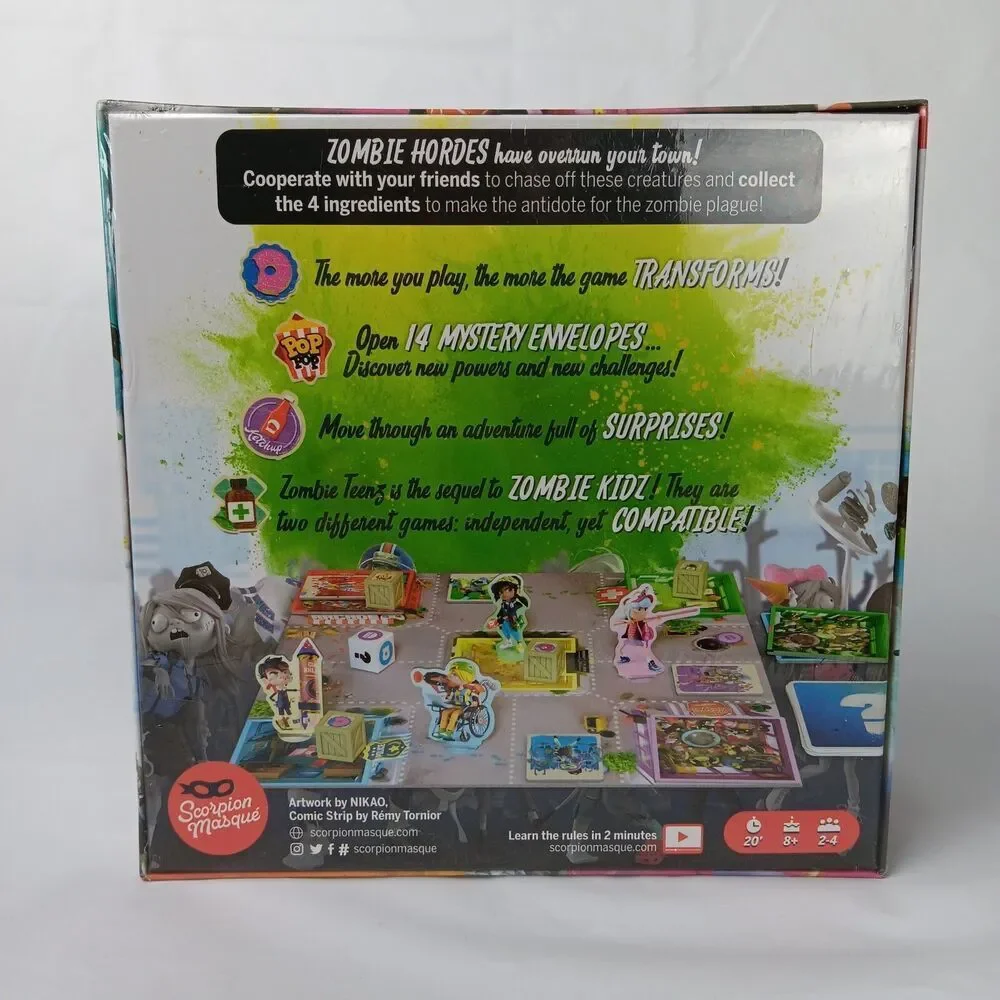 Zombie Teenz Evolution Board Game Annick Lobet New in Sealed Box Little Monsters